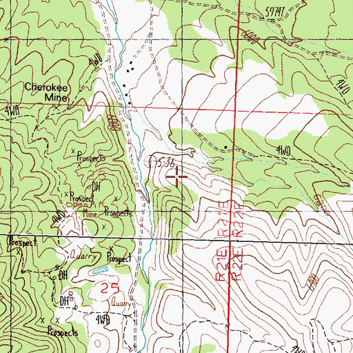Topographic Map of Dutch Canyon, NV