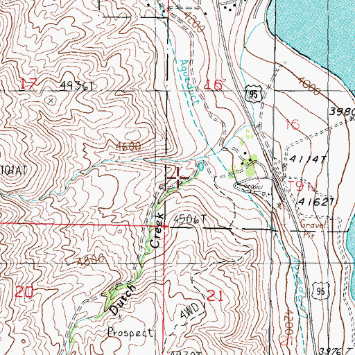 Topographic Map of Dutch Creek, NV