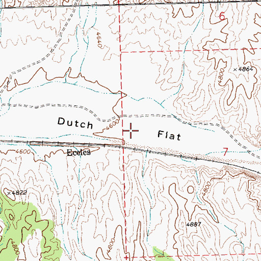 Topographic Map of Dutch Flat, NV