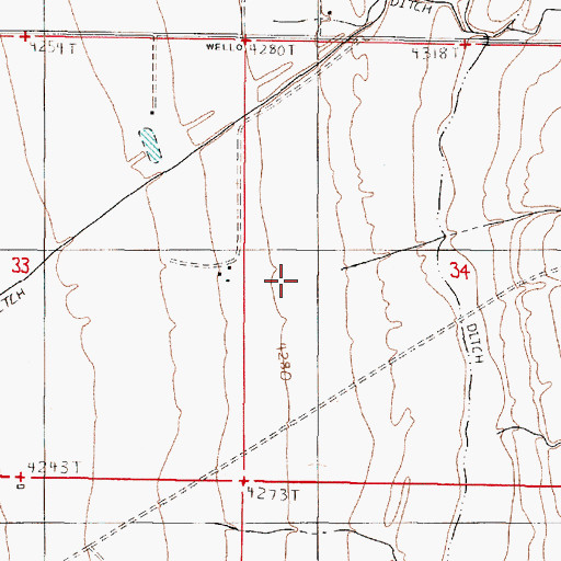 Topographic Map of Eagle Creek, NV