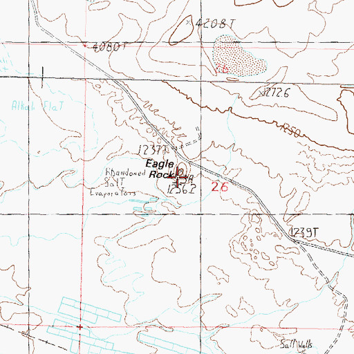 Topographic Map of Eagle Rock, NV
