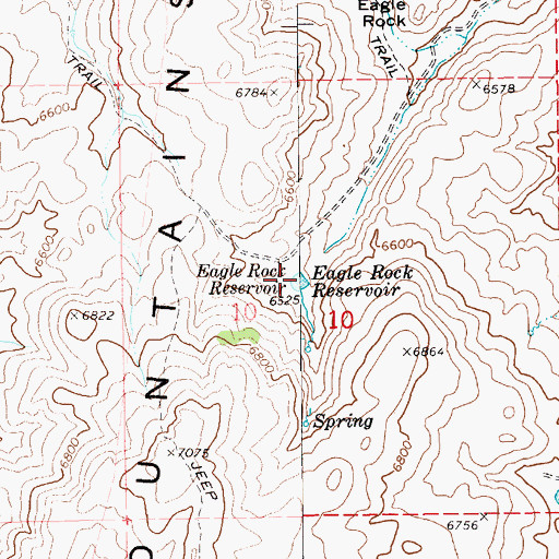 Topographic Map of Eagle Rock Reservoir, NV