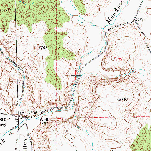 Topographic Map of Eagle Valley, NV