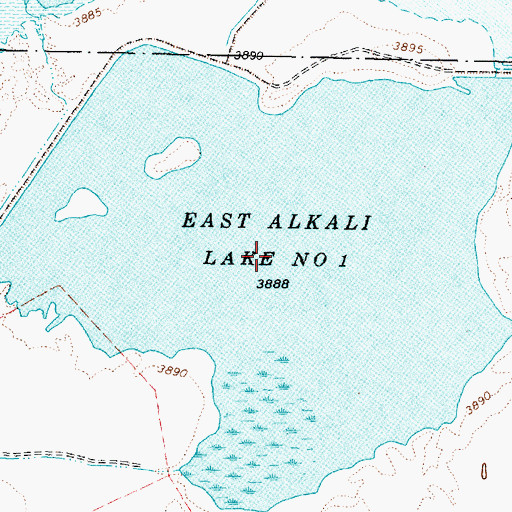 Topographic Map of East Alkali Lake Number One, NV