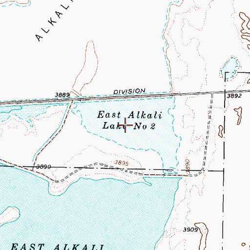Topographic Map of East Alkali Lake Number Two, NV