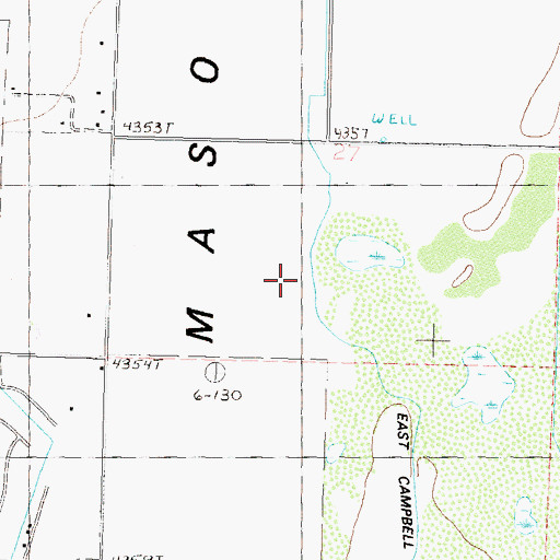 Topographic Map of East Campbell Ditch, NV