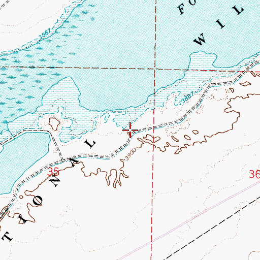 Topographic Map of East Canal, NV