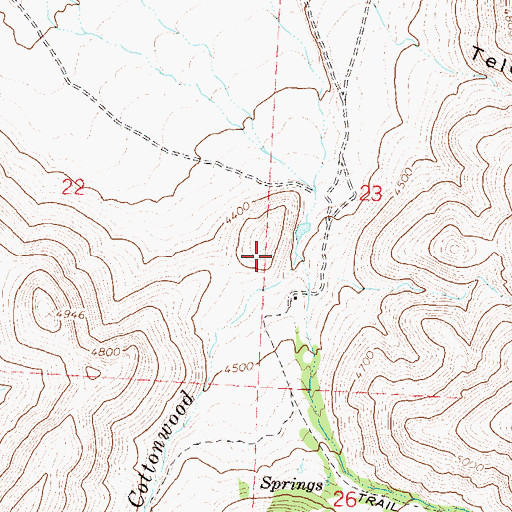 Topographic Map of East Cottonwood Canyon, NV