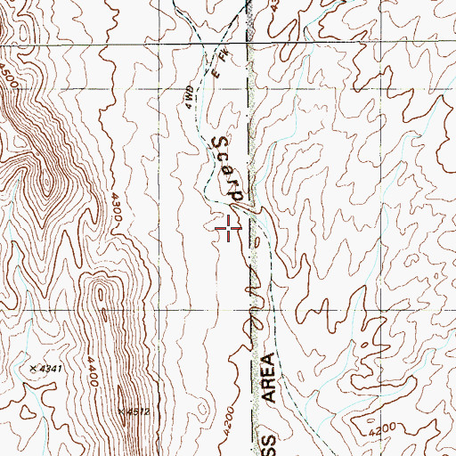Topographic Map of East Fork Scarp Canyon, NV