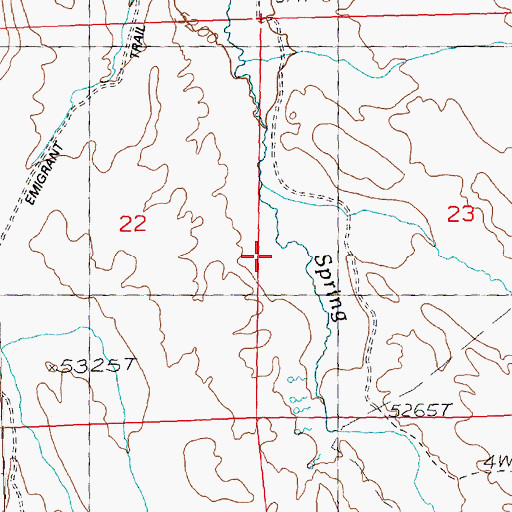 Topographic Map of East Fork Spring Creek, NV