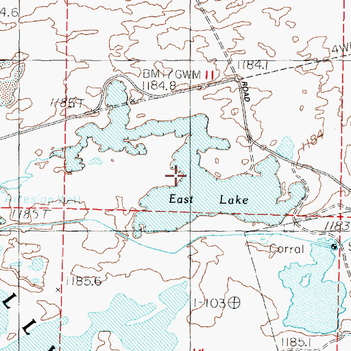 Topographic Map of East Lake, NV