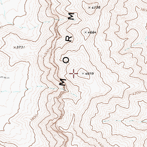 Topographic Map of East Mormon Mountains, NV