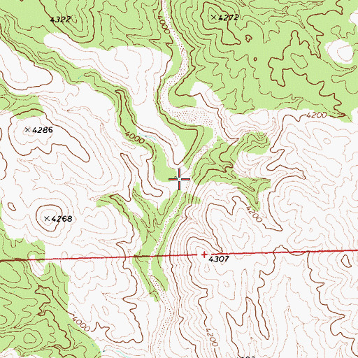 Topographic Map of East Pass Wash, NV