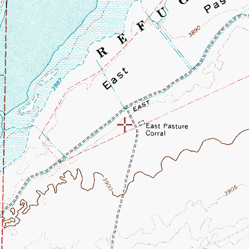 Topographic Map of East Pasture Corral, NV