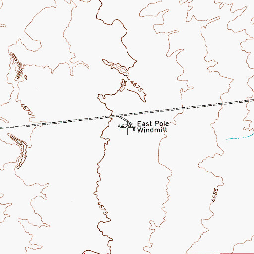 Topographic Map of East Pole Windmill, NV