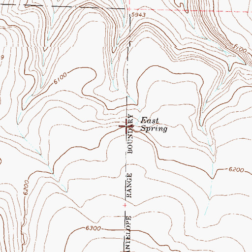 Topographic Map of East Spring, NV