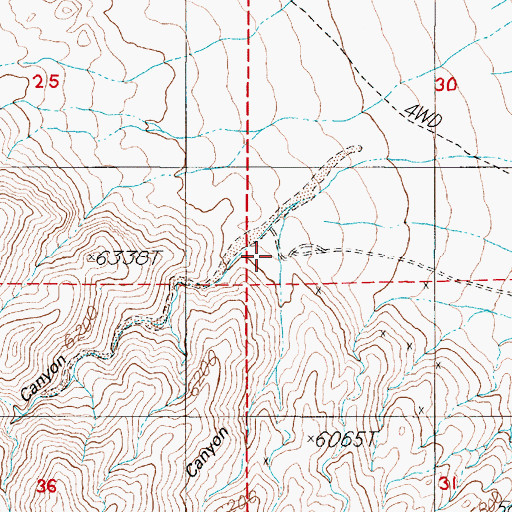 Topographic Map of Echo Canyon, NV