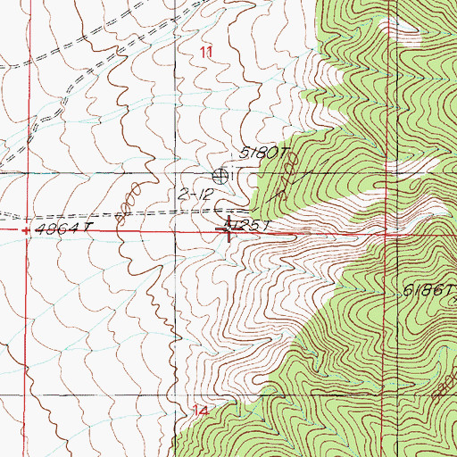 Topographic Map of Echo Canyon, NV