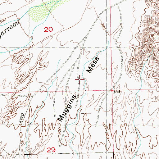 Topographic Map of Muggins Mesa, AZ