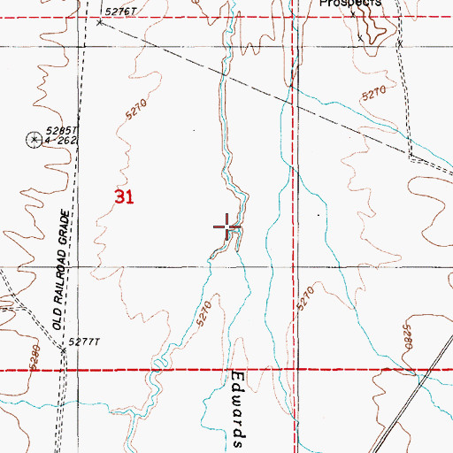 Topographic Map of Edwards Creek, NV