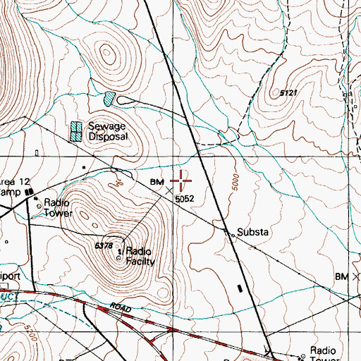 Topographic Map of Effinger 3 Drill Hole, NV