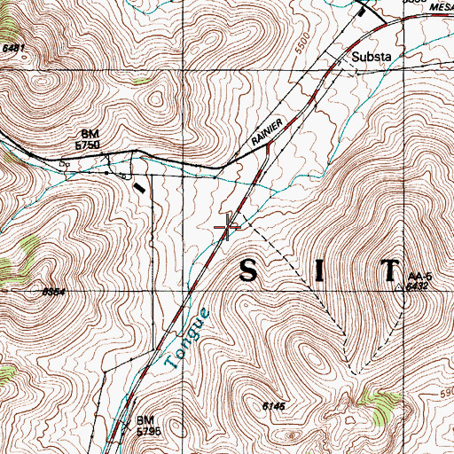 Topographic Map of Effinger 4 Drill Hole, NV