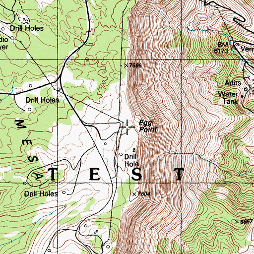 Topographic Map of Egg Point, NV