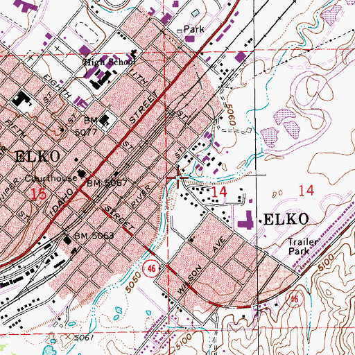 Topographic Map of Eightmile Creek, NV