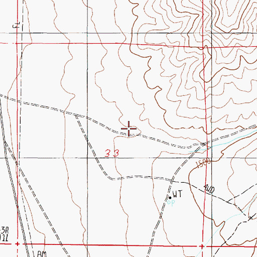 Topographic Map of Elbow Canyon, NV