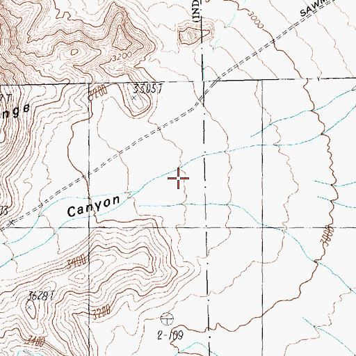 Topographic Map of Elbow Canyon, NV