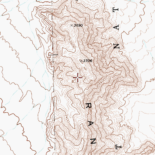 Topographic Map of Elbow Range, NV