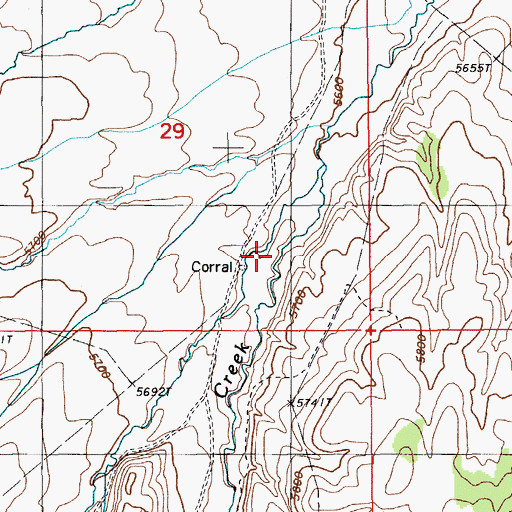 Topographic Map of Elliott Ranch, NV