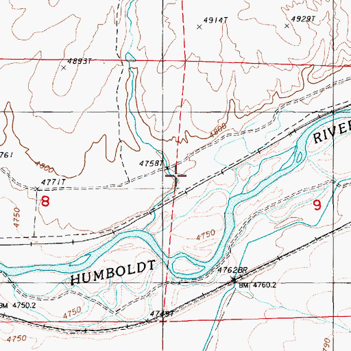 Topographic Map of Emigrant Canyon, NV