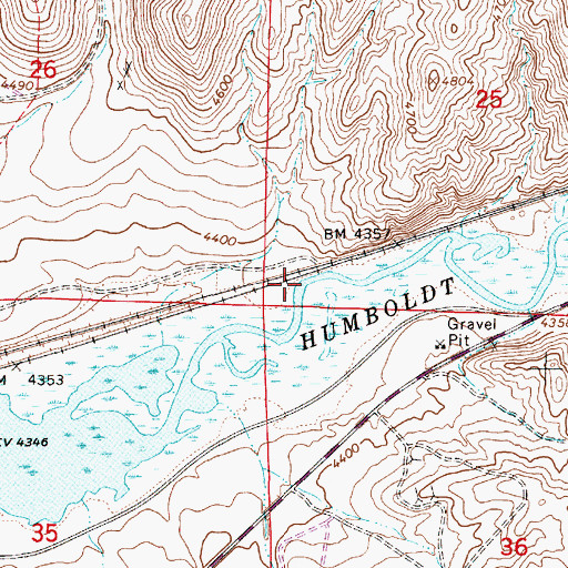 Topographic Map of Emigrant Canyon, NV