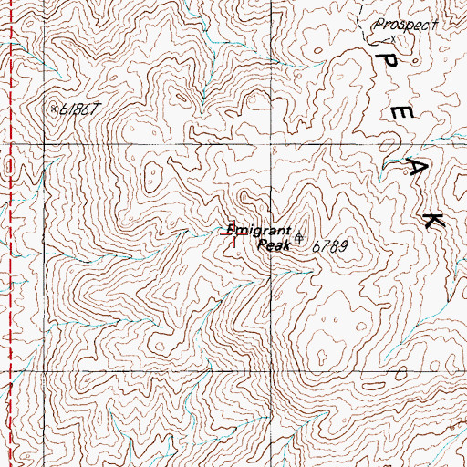 Topographic Map of Emigrant Peak, NV