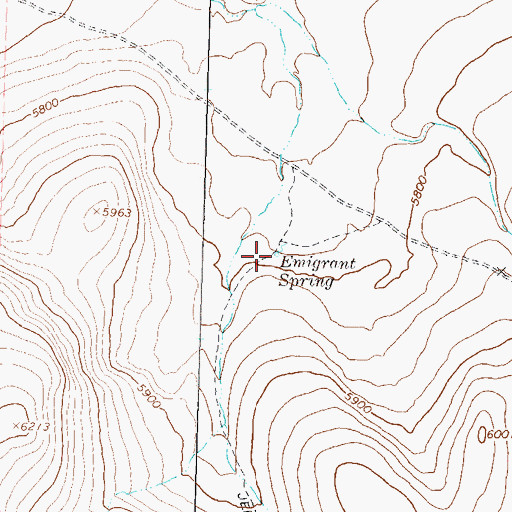 Topographic Map of Emigrant Spring, NV