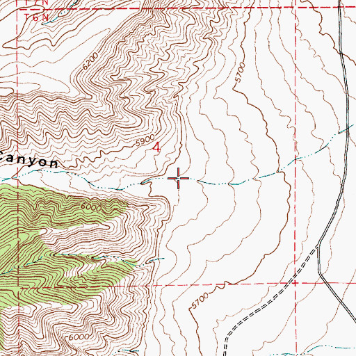 Topographic Map of Empire Canyon, NV