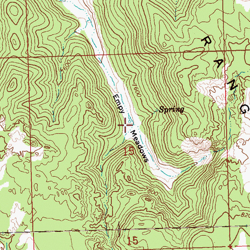 Topographic Map of Empy Meadows, NV