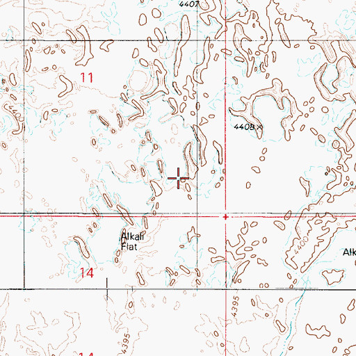 Topographic Map of Evans Creek, NV