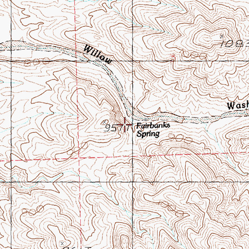 Topographic Map of Fairbanks Spring, NV