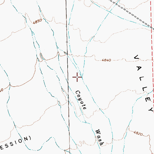 Topographic Map of Fairview Wash, NV