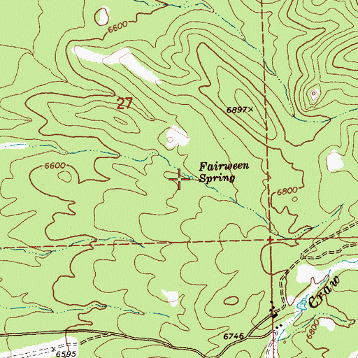 Topographic Map of Fairween Spring, NV