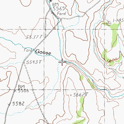 Topographic Map of Fall Creek, NV