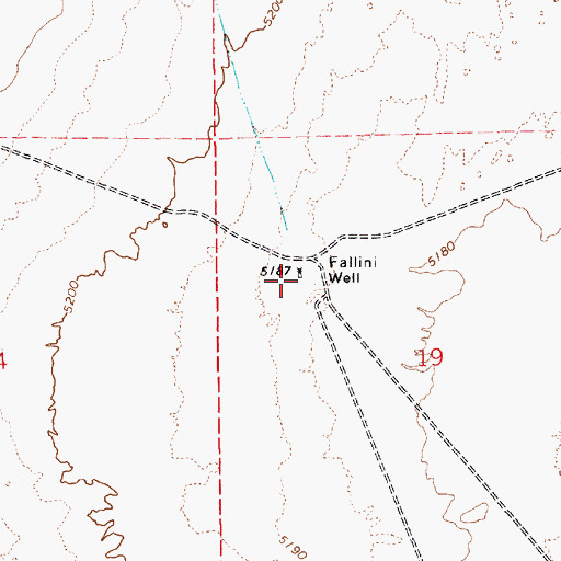 Topographic Map of Fallini Well, NV