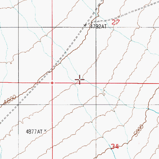 Topographic Map of Farrel Canyon, NV