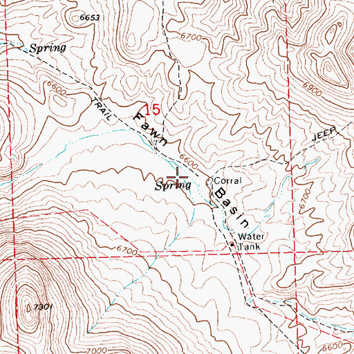 Topographic Map of Fawn Basin, NV