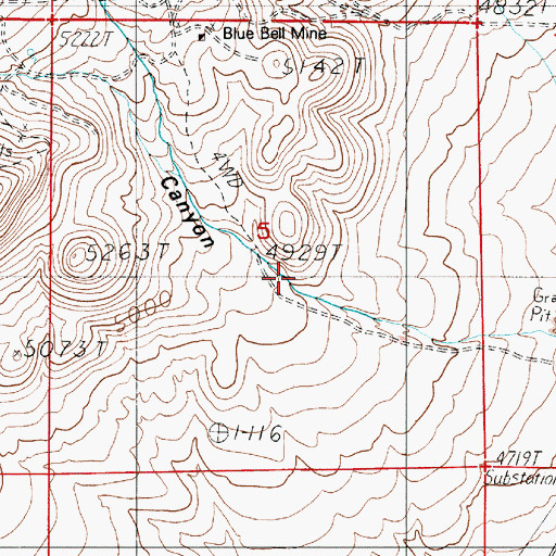 Topographic Map of Felix Canyon, NV