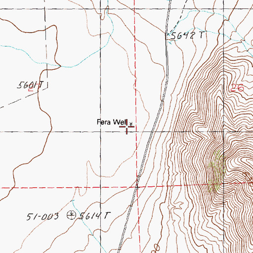 Topographic Map of Fera Well, NV