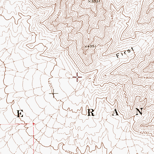Topographic Map of First Canyon, NV