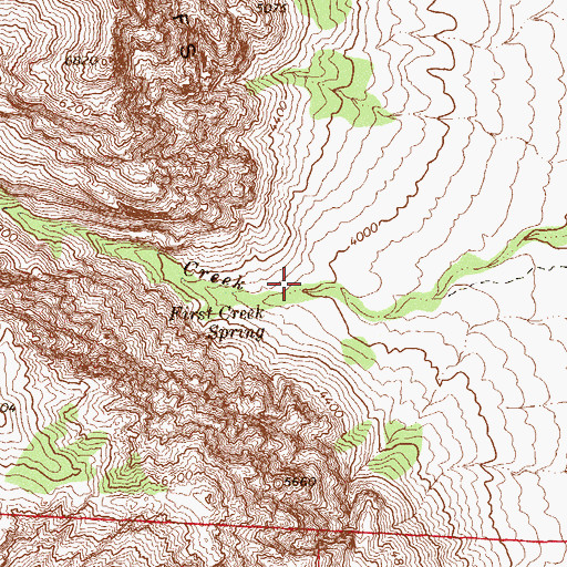 Topographic Map of First Creek, NV
